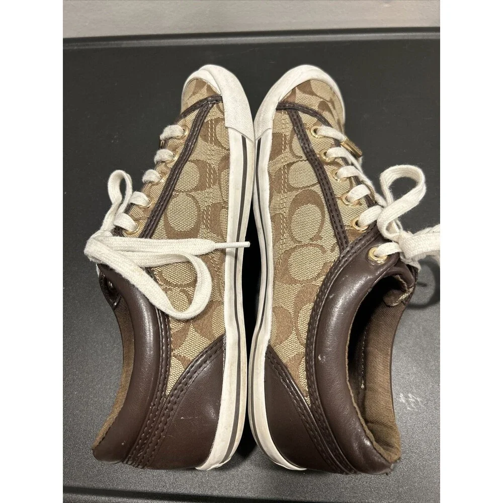 WOMENS COACH SIGNATURE FRANCESCA LACE UP TENNIS ATHLETIC FASHION SHOE 8.5B A5209